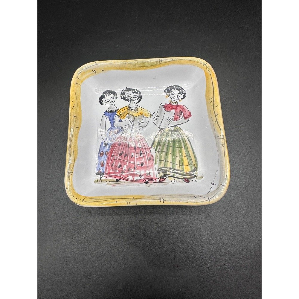 MCM Fratelli Fanciullacci Italian Art Pottery Serving Dish Vintage Majolica